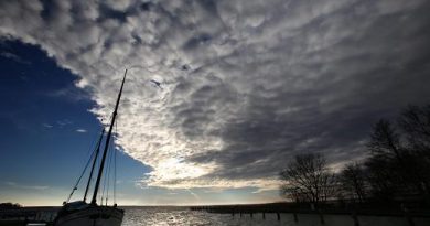 Clouds above the Baltic Sea. (Bernd Wuestneck / dpa / AP)