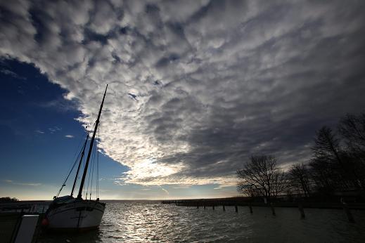 Clouds move above the Baltic Sea. (Bernd Wuestneck / dpa / AP)