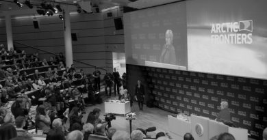 Norwegian Prime Minister Erna Solberg speaks at Arctic Frontiers. January 21, 2014. (Mia Bennett)