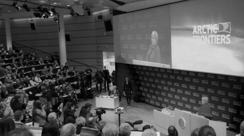 Norwegian Prime Minister Erna Solberg speaks at Arctic Frontiers. January 21, 2014. (Mia Bennett)