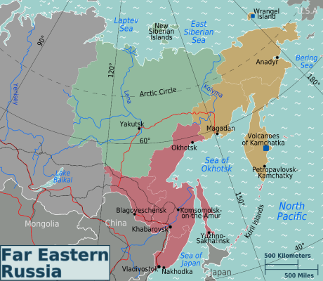 Russia's Kolyma highway, also known as the Road of Bones, runs between the Siberian city of Yakutsk to the city of Magadan on the Sea of Okhotsk. In the winter, ice roads head off of this highway to towns and villages further North in the Chukotka region, whose capital, Anadyr, lies on the Bering Sea. (CBC.ca)