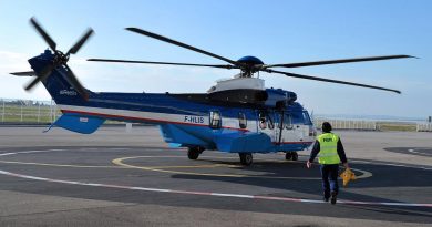 A man walks to an Eurocopter's EC225 helicopter. ( Gerard Julien / AFP)