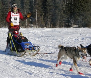 Joar Leifseth Ulsom at the 2014 Iditarod restart in Willow. (Josh Edge, APRN – Anchorage)