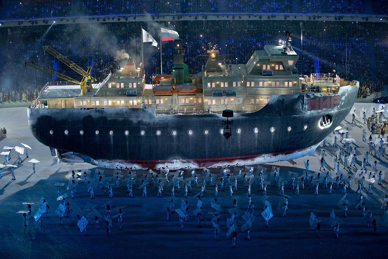 The opening ceremony of the 2014 Winter Paralympics in Sochi, Russia on Friday, March 7, 2014. (Pavel Golovkin/AP)