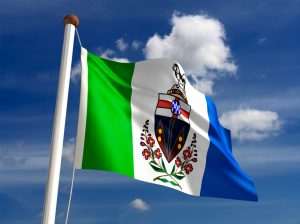 The flag of Canada's northwestern Yukon territory. A researcher says that Yukon spent over $21,000 per student from 2009-2011. In the southern Canadian province of British Columbia, it was less than $12,000. (iStock)