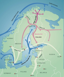 Map of Proposed Railway. (Arctic Corridor / Cryopolitics)