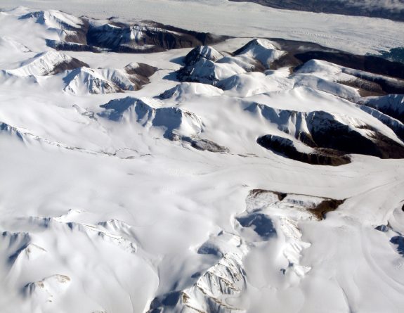 Axel Heiberg Island, off eastern Canada’s Ellesmere Island (pictured), is one of the northernmost spots of land on the Earth today. But in the Cretaceous period, when the animal that owned the preserved vertebra was alive, the island was at a more southerly latitude than the dinosaur-rich North Slope of Alaska, the study points out. (iStock)