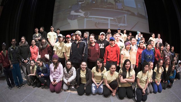 Kids from Team Nunavik-Quebec gather at the Meet & Greet event on March 13th. (Kativik Regional Government)