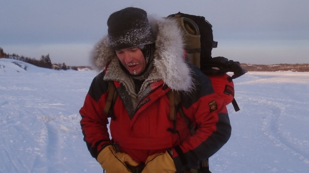 Vincent Cochin plans to spend 80 days travelling from Kugaaruk, Nunavut, to Qaanaaq, Greenland, by ski and snowshoe in an effort to break the world record for the longest unsupported, unassisted Arctic journey. (courtesy Into the Midnight Sun)