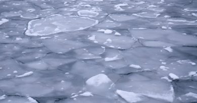 Ice shelf breaking up on a river in Alaska. (iStock)