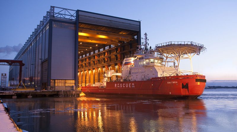 A picture of the the new Baltika icebreaker. (Courtesy Arctech Helsinki Shipyard)