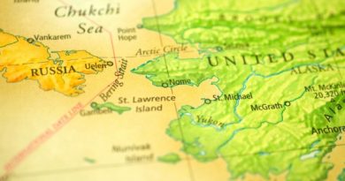 Map of the Barents Strait between Alaska and Russia's Chukotka region. How will tensions between Moscow and Washington affect researchers in the Arctic? (iStock)