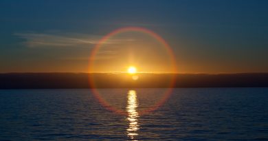 A solar halo in Nuuk, Greenland. (iStock)