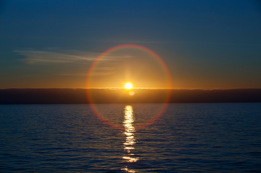 A solar halo in Nuuk, Greenland. (iStock)