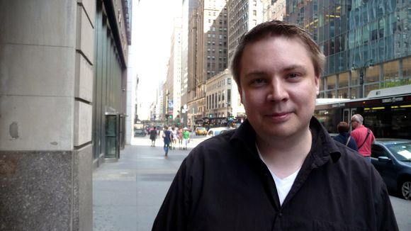 Tuomas Aslak Juuso, co-chair of the UN Indigenous Youth Caucus in New York on Monday. ( Yle Sápmi )