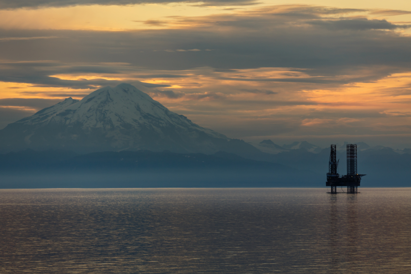 An oil and gas platform in Cook Inlet, Alaska. (iStock)