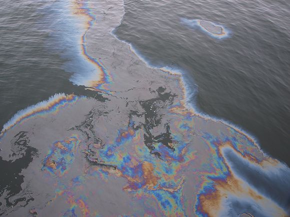 The sunken wreck of the M/S Immen is believed to be carrying some 62 tons of oil. (Courtesy Swedish Coast Guard)
