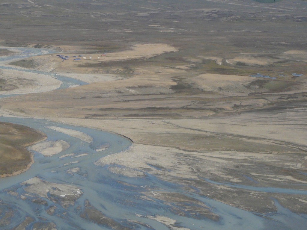 Zackenberg Station from the air. (Irene Quaile)