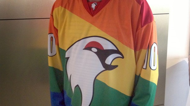 rainbow hockey jersey