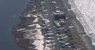 Village of Shaktoolik, Alaska, shown in May 28, 2006. Climate change is causing erosion and other environmental challenges for Alaska communities like this one. (/Al Grillo / AP Photo / File)