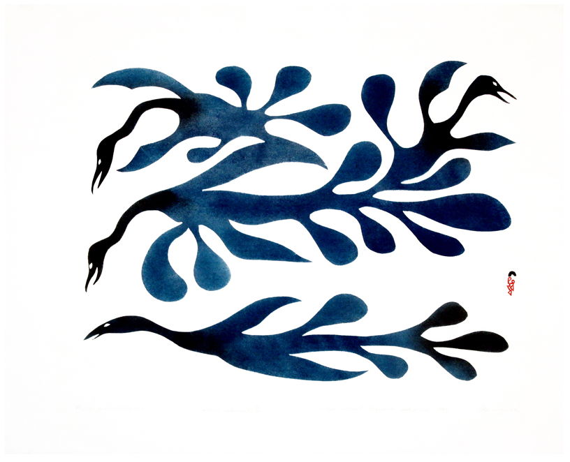 Birds from the Sea. Kenojuak Ashevak. 1960. (Courtesy Feheley Fine Arts)