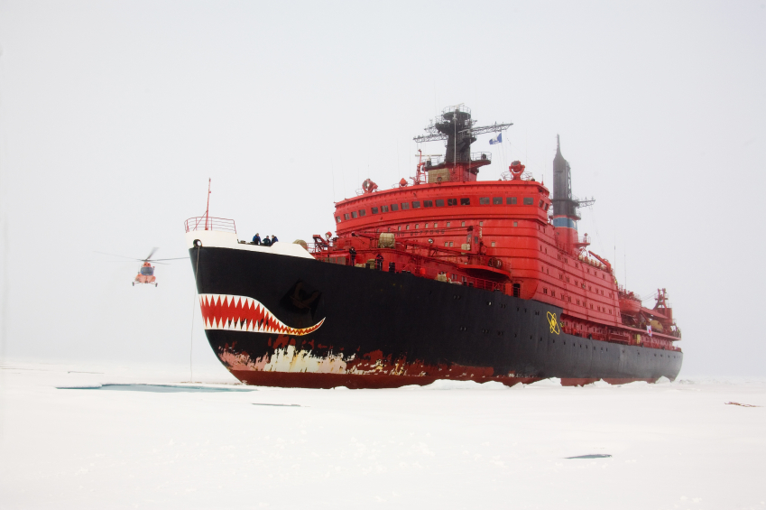 The Russian nuclear icebreaker Yamal stops close to the North Pole. Will the U.S. eventually become dependant on Russia for icebreaker support? (iStock)