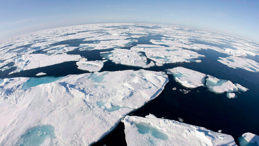 Sea ice data was discussed at the Arctic Circle meeting in Iceland this weekend.(Jonathan Hayward/Canadian Press)