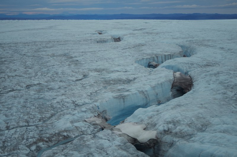 A canyon cutting its way through the Greenland Ice Sheet. (Mia Bennett / August 2014)