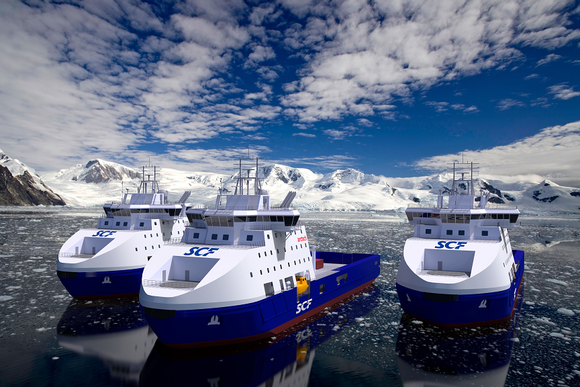 The Russian order for three icebreakers is worth 280 million euros for Helsinki shipyard Arctech. (Archtech Helsinki Shipyard)