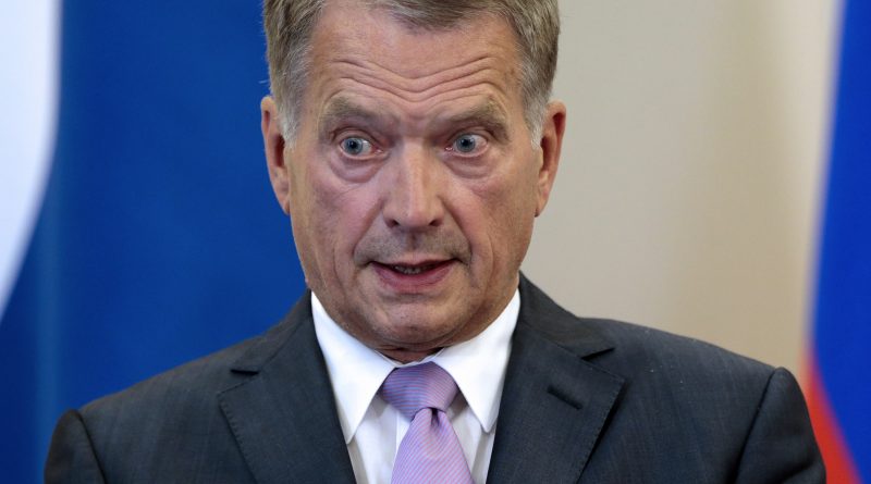 Finnish President Sauli Niinistö at a press conference in Russia in August 2014. (Ivan Sekretarev /AFP/Getty Images)