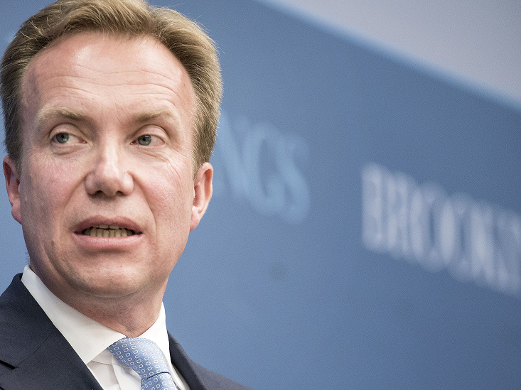 Norway's Minister of foreign affairs Børge Brende speaks at the Brookings Institution June 16, 2014 in Washington, DC. (Brendan Smialowski / FP/Getty Images)