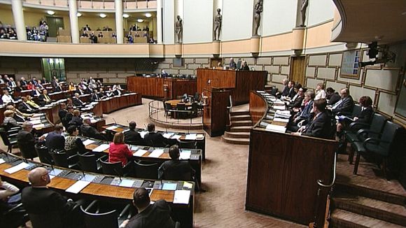 The Finnish Parliament and government in session. (Yle)