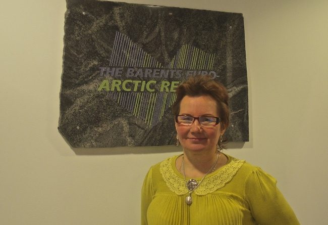 Valentina Sovkina in Kirkenes on the 70th anniversary of liberation in Finnmark. (Emma Jarratt/Barents Observer)