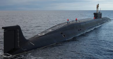 The strategic submarine "Vladimir Monomakh" has passed trials and is preparing for commissioning with the Navy. (Sevmash news release)