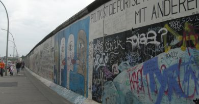 A part of the Berlin Wall at the East Side Gallery in Berlin, Germany. (Mia Bennett)