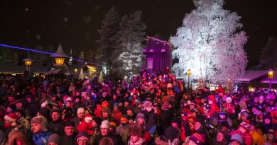 Children and adults watch Santa Claus getting ready to start the long journey to children all over the world, one day before Christmas Eve at the Arctic Circle in Rovaniemi, Finland in 2012. (Kaisa Siren/AFP/Getty Images)