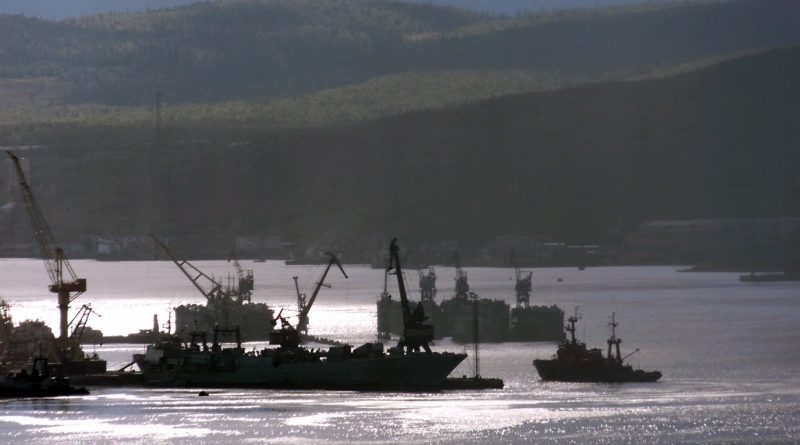 A Russian fishing boat enters northern port of Murmansk in Kol'skiy (Kola) peninsula on the Barents Sea. (Alexander Nemenov/AFP/Getty Images)