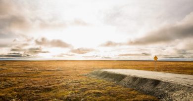 A subdivision on the outskirts of Kaktovik looks into the Arctic National Wildlife Refuge's 1002 coastal plain. Sept. 10, 2012. (Loren Holmes/Alaska Dispatch)