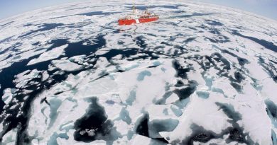 The Canadian Coast Guard icebreaker Louis S. St-Laurent in the Arctic in 2008. (Jonathan Hayward / The Canadian Press)