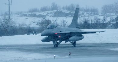 A Norwegian F-16 at the Bodø airbase. (Kim H. Bjorheim/Norwegian Armed Forces)