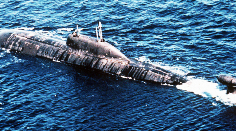 This undated file photo shows a Russian nuclear submarine. (STR/AFP/Getty Images)