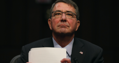 U.S. defense secretary, Ashton Carter, testifies during a Senate Armed Services Committee hearing on Capitol Hill March 3, 2015 in Washington, DC. (Mark Wilson/Getty Images)