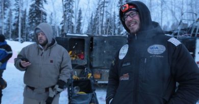 Yukon Quest champion Brent Sass gets ready for the Fairbanks restart of the Iditarod Trail Sled Dog Race on Monday. (Loren Holmes / Alaska Dispatch News)