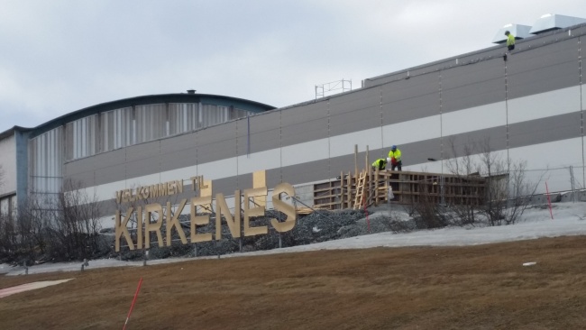 The new shopping centre in Kirkenes is set to open in June. (Thomas Nilsen/Barents Observer)