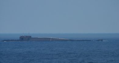 Russian Northern fleet Delta-IV submarine in surface position in the Barents Sea. This photo was taken back in 2003. (Thomas Nilsen/Barents Observer)