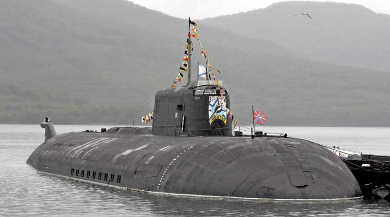In this 2007 file photo the Vilyuchinsk submarine is moored at a harbor on the Pacific peninsula of Kamchatka. The Orel submarine, of the same type as the Vilyuchinsk, caught fire during repairs at the Zvezdochka shipyard in Severodvinsk, about 1000 kilometers (620 miles) north of Moscow on the White Sea. (AP)