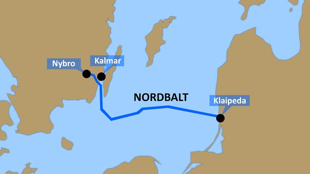 The Nordbalt submarine power cable between Klaipėda in Lithuania and Nybro in Sweden. (Nick Näslund/Swedish Radio)
