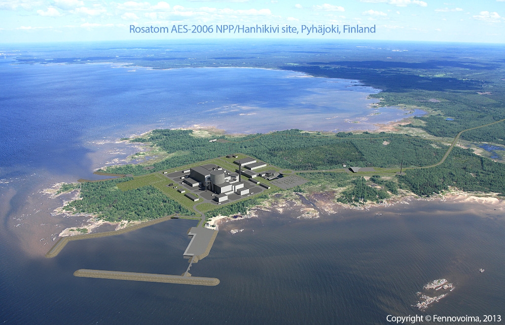 An image depicting the nuclear station that's under construction on the Hanhikivi peninsula near Raahe, Finland. (Fennovoima)