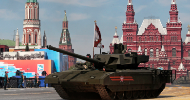 New Russian Armata tank is driven during the Victory Parade marking the 70th anniversary of the defeat of the Nazis in World War II, in Red Square, Moscow, Russia, Saturday, May 9, 2015. (Ivan Sekretarev/AP)