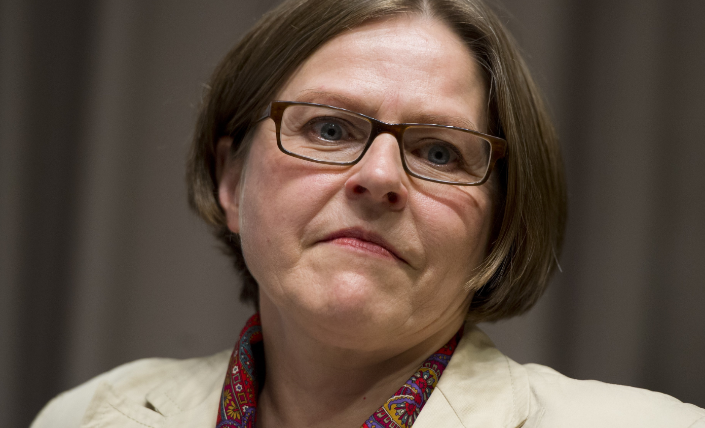 Heidi Hautala speaking at World Bank Headquarters in 2013. (Saul Loeb/AFP/Getty Images)